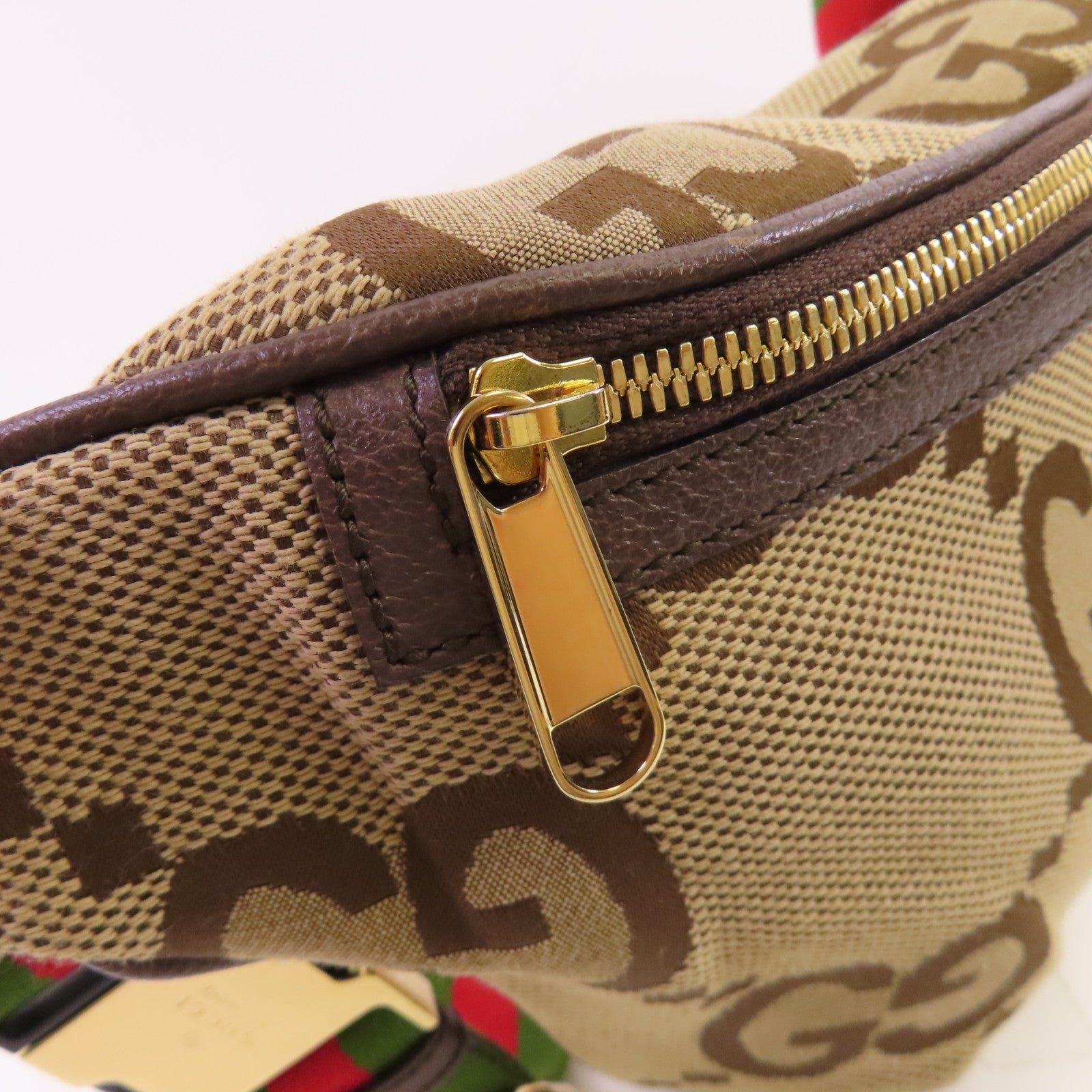 GUCCI GG帆布Jumbo GG Waist Bag金扣腰包