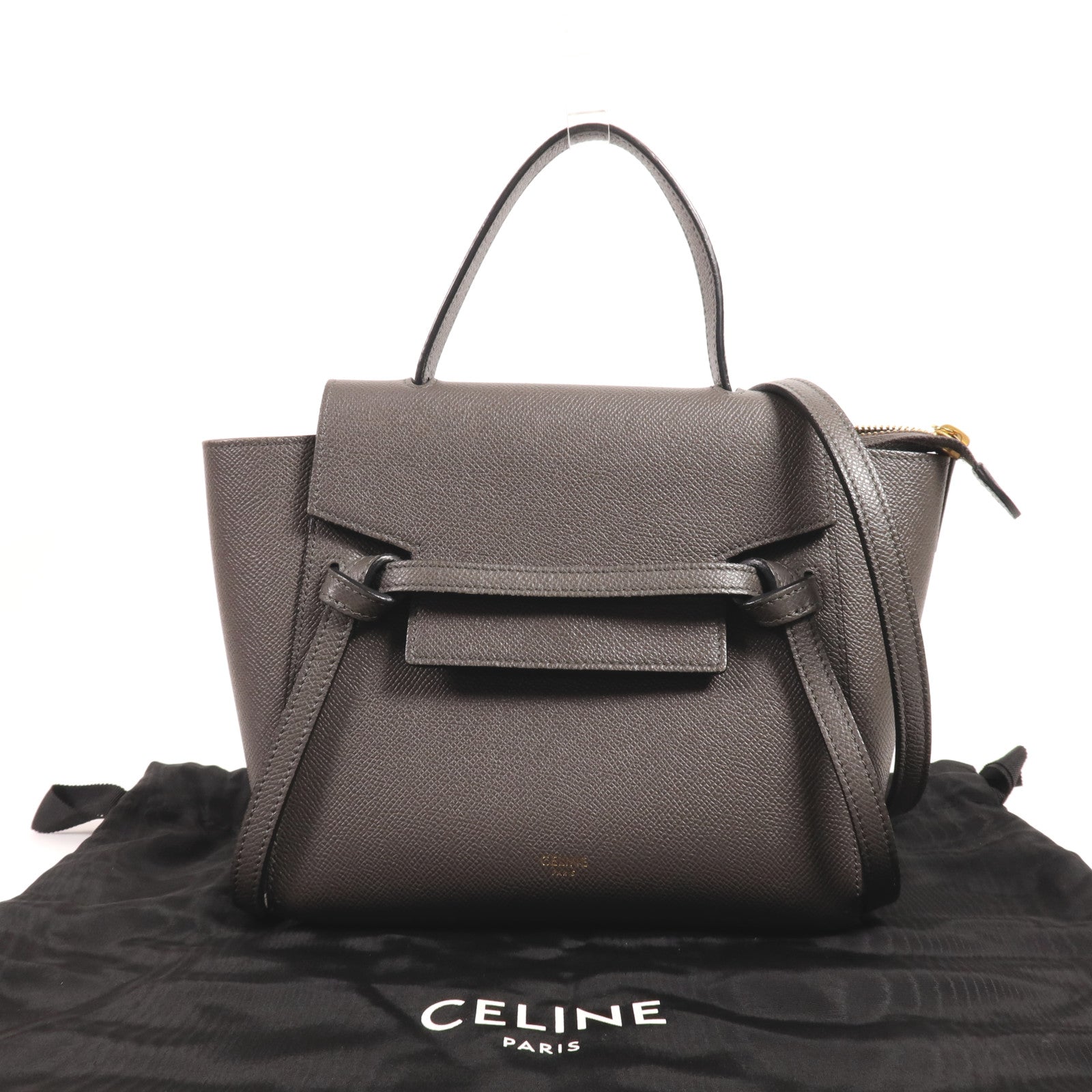 CELINE 牛皮皮革Nano Belt Bag金扣手挽肩背兩用袋