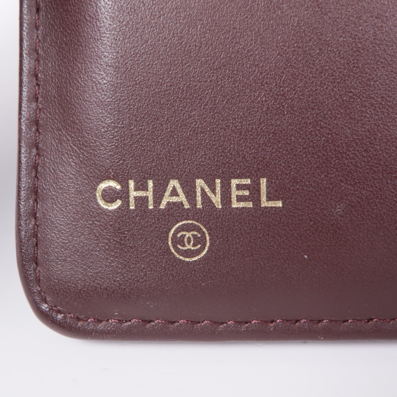 CHANEL 牛皮皮革Long Wallet金扣長錢包