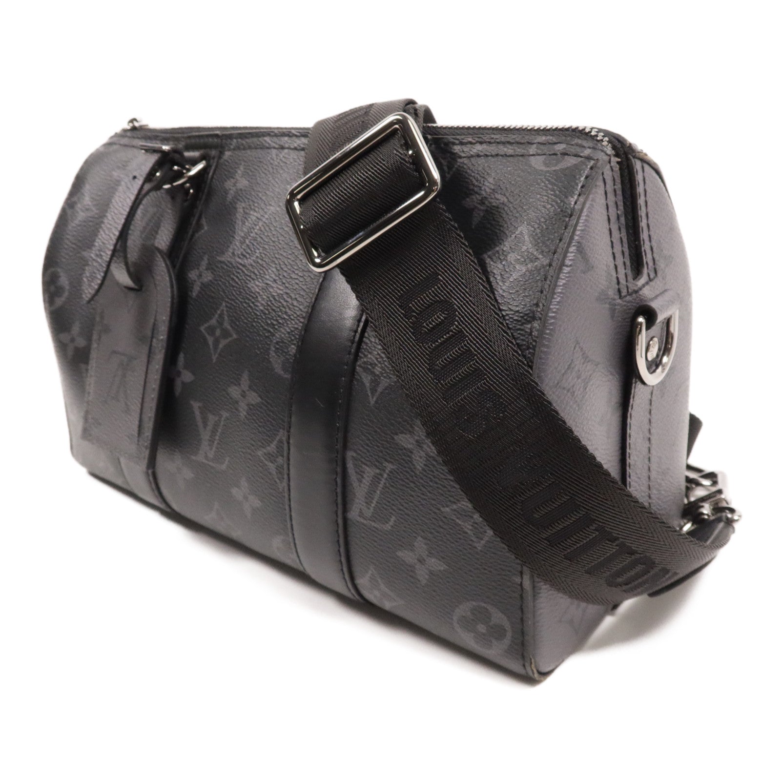 LOUIS VUITTON Monogram Eclipse City Keepall手挽肩背兩用袋