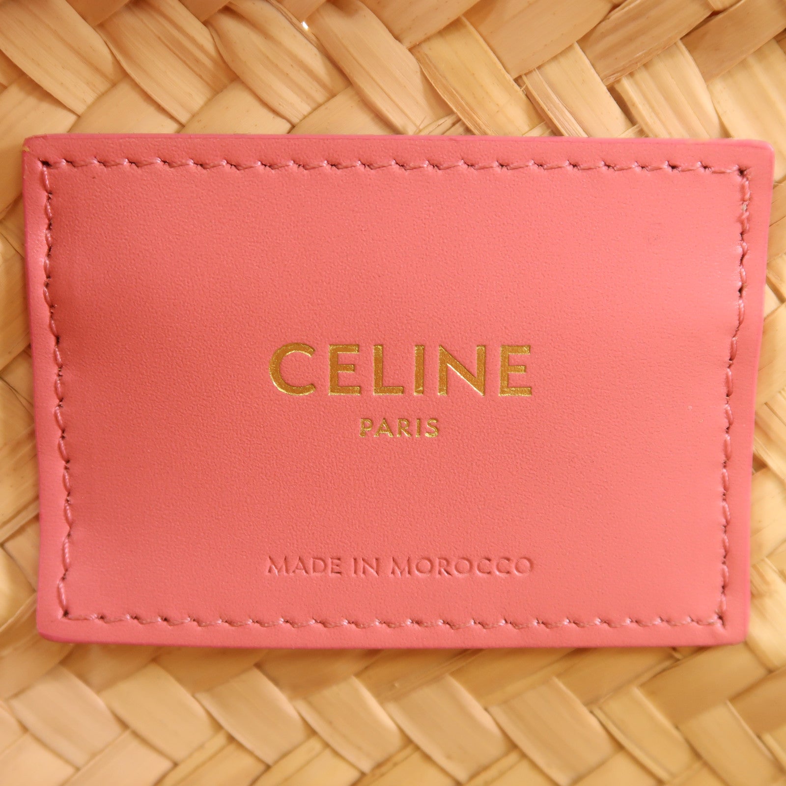 CELINE 酒椰/皮革Panier Bag手挽肩背兩用袋