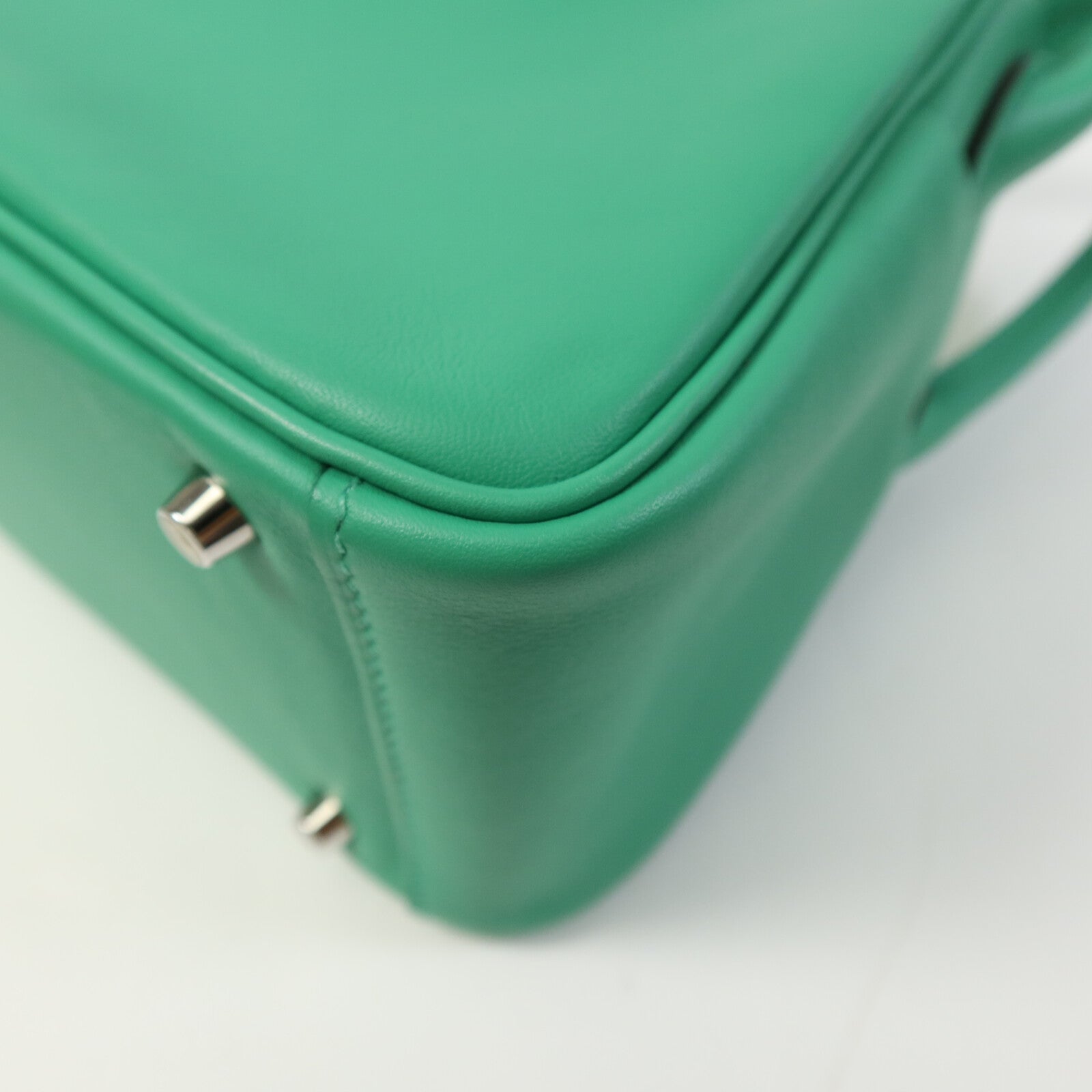 HERMES Swift皮革Mini Lindy金扣手挽肩背兩用袋Menthe