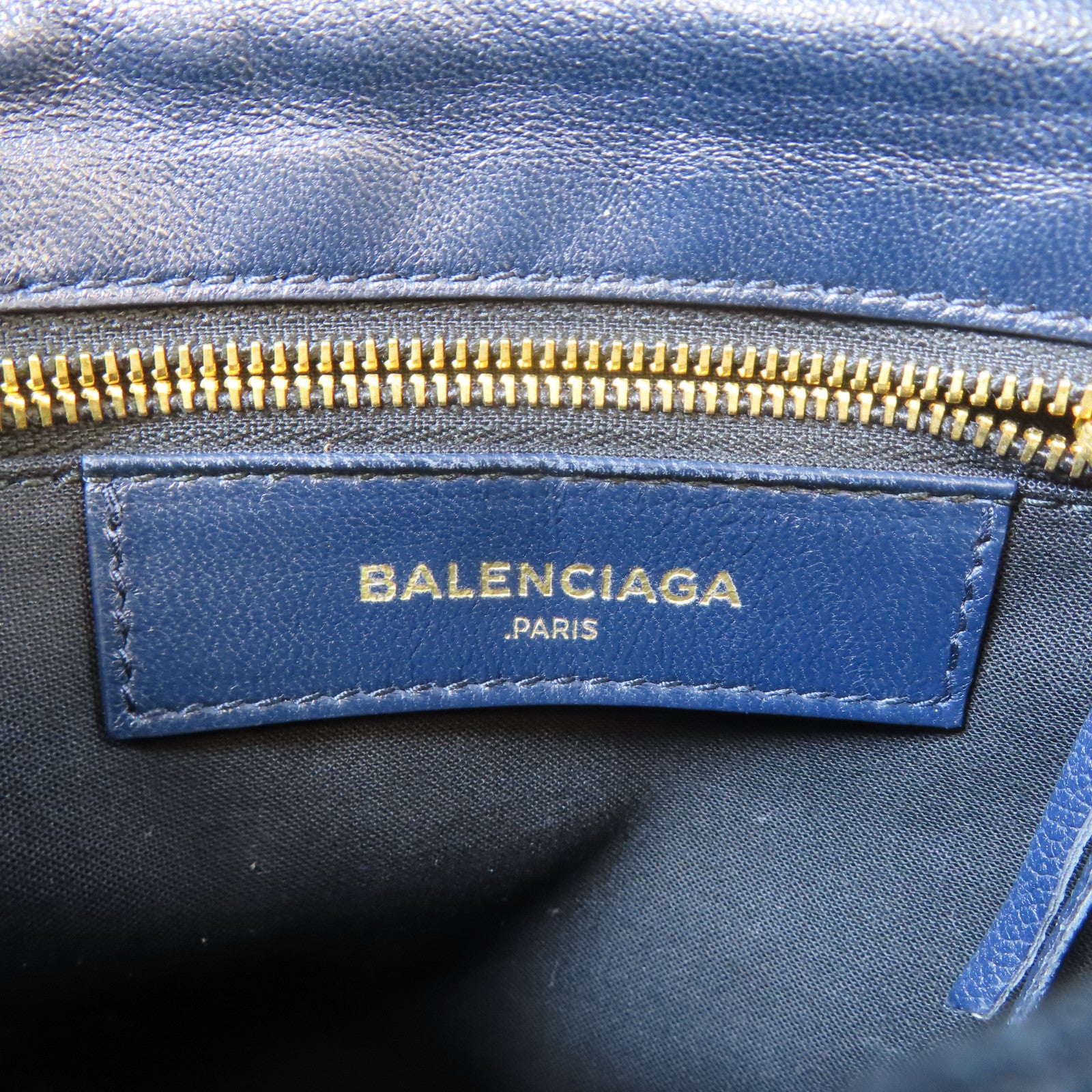 BALENCIAGA 牛皮皮革Shoulder Bag金扣肩背袋藍色