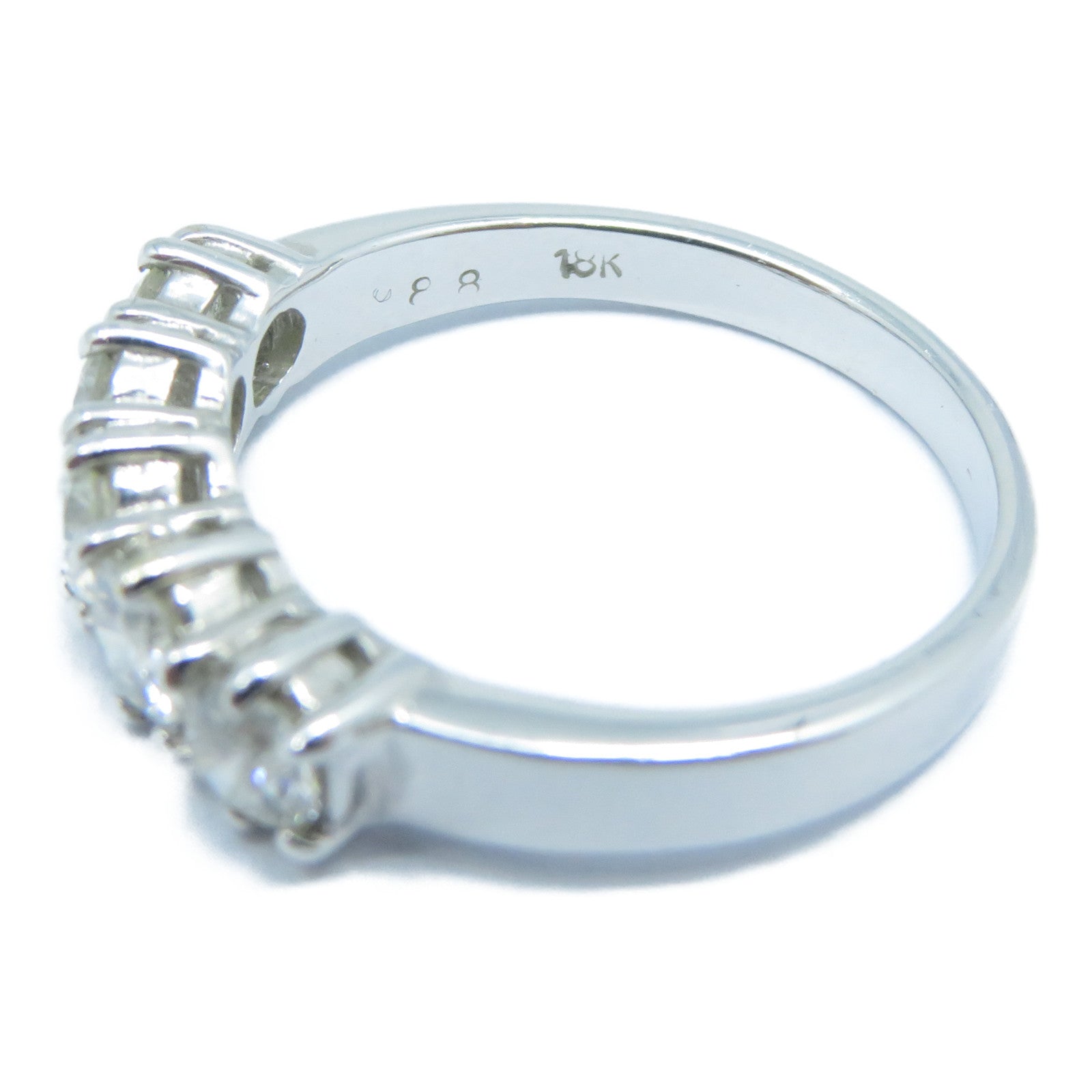 JEWELRY **【激減優惠】18K白金Diamond Ring鑽石戒指US#6.25銀色