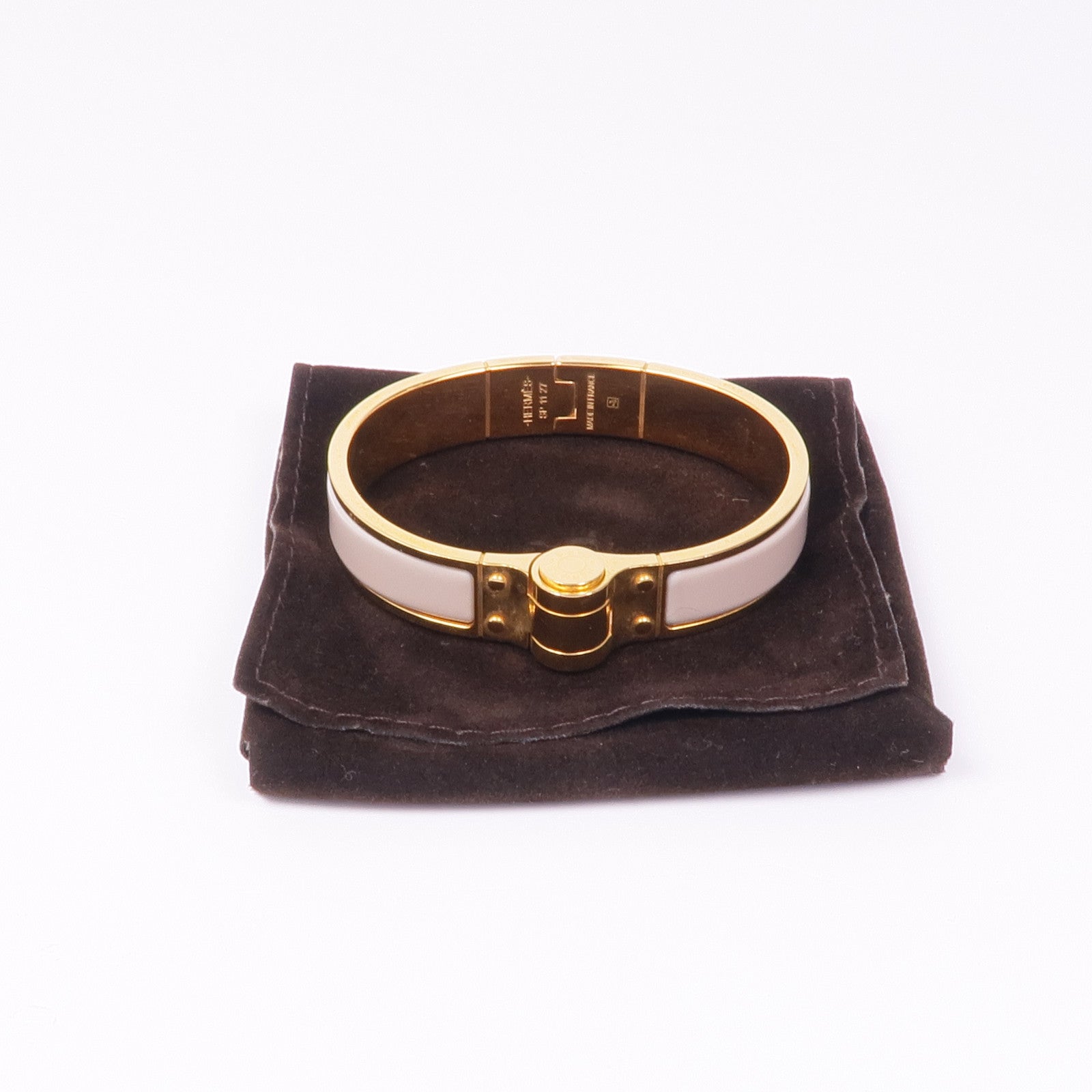 HERMES 金屬/琺瑯Charniere Bracelet手鐲
