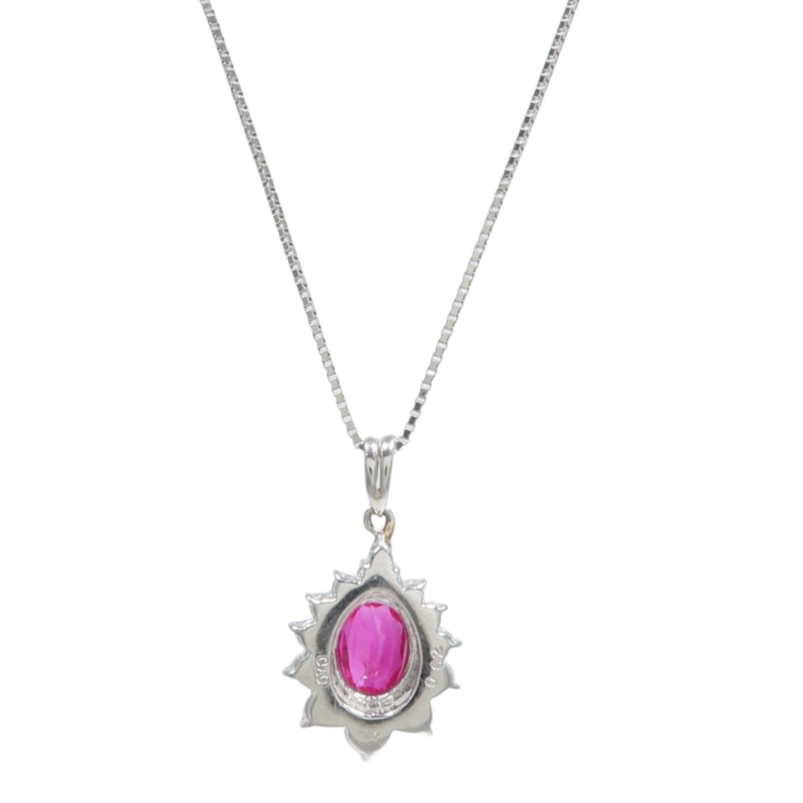 JEWELRY PT900/PT850鉑金Ruby Diamond Necklace紅寶石/鑽石項鍊