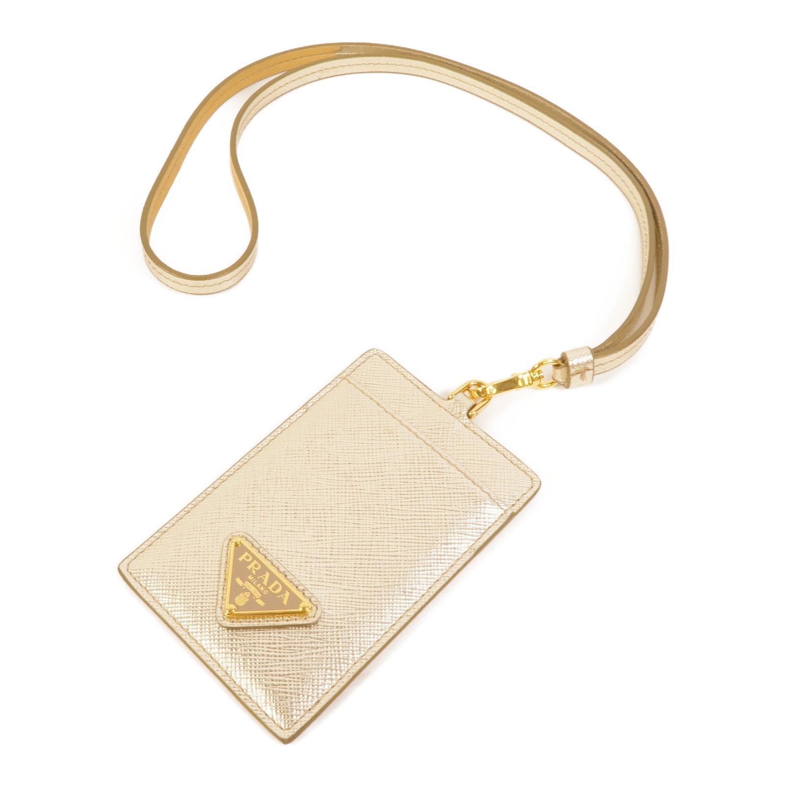 PRADA 牛皮皮革Saffiano Leather Badge Holde卡片套/證件套