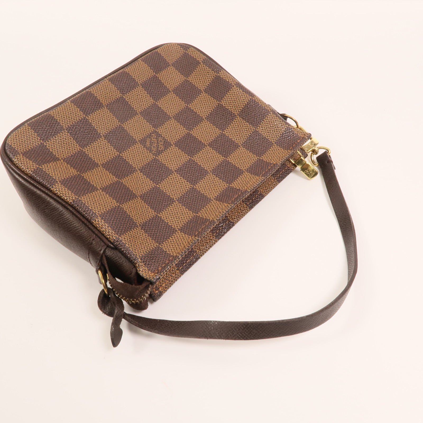 LOUIS VUITTON Damier Trousse Pochette金扣手挽袋