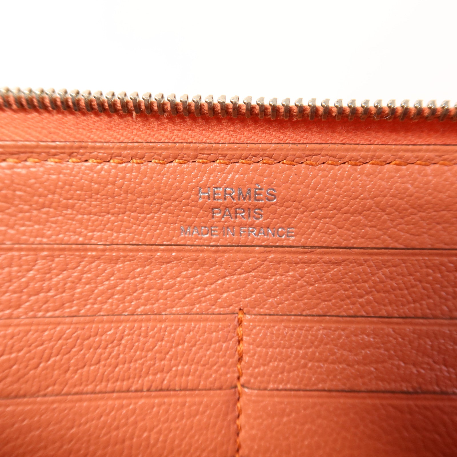 HERMES 【激減優惠】Swift皮革Azap Long Wallet銀扣長錢包Flamingo