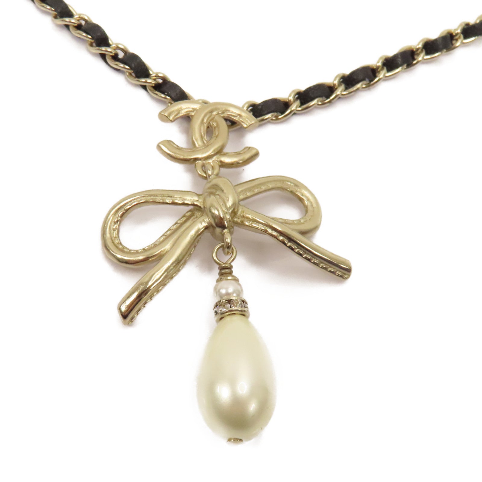 CHANEL PVC/金屬Necklace項鍊黑色/金色
