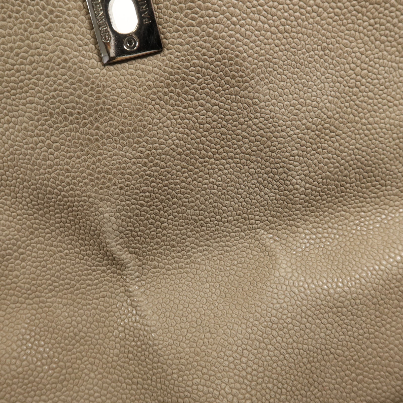 CHANEL 牛皮皮革Shoulder Bag銀扣肩背袋