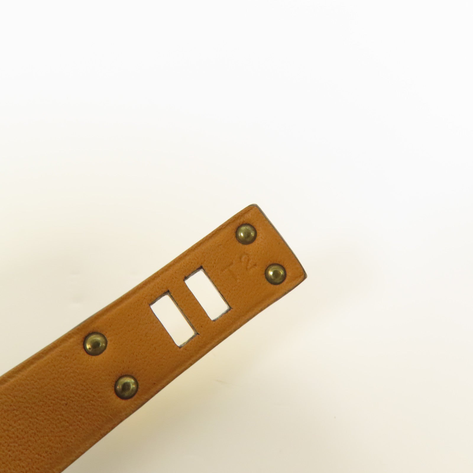 HERMES Swift皮革Mini Dog Bracelet金扣手帶