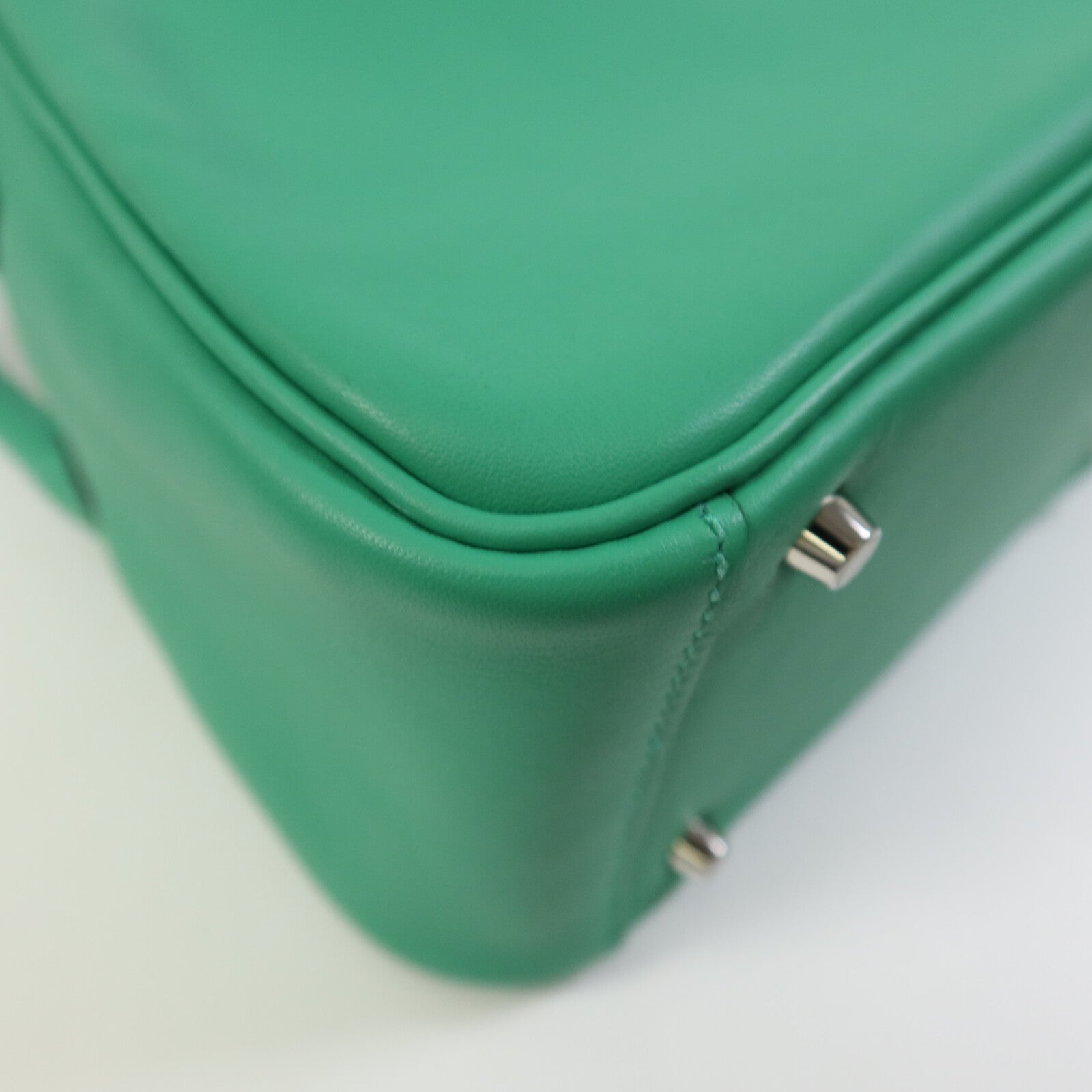 HERMES Swift皮革Mini Lindy金扣手挽肩背兩用袋Menthe