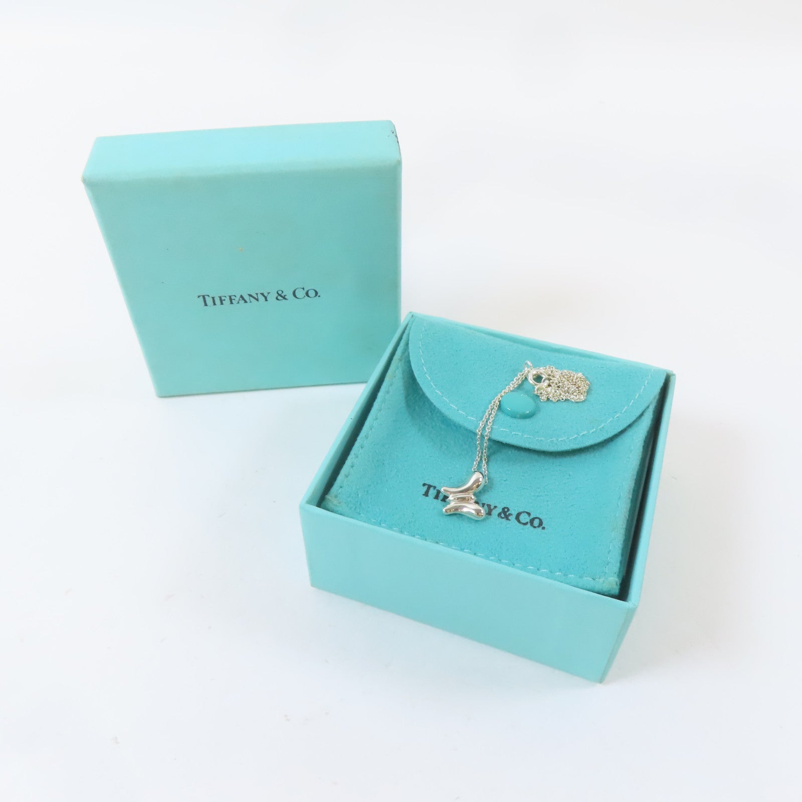 TIFFANY＆CO 925純銀Elsa Peretti Butterfly Necklace項鍊#40cm