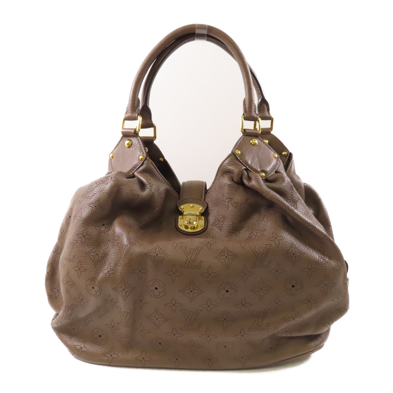LOUIS VUITTON Mahina皮革Mahina金扣肩背袋