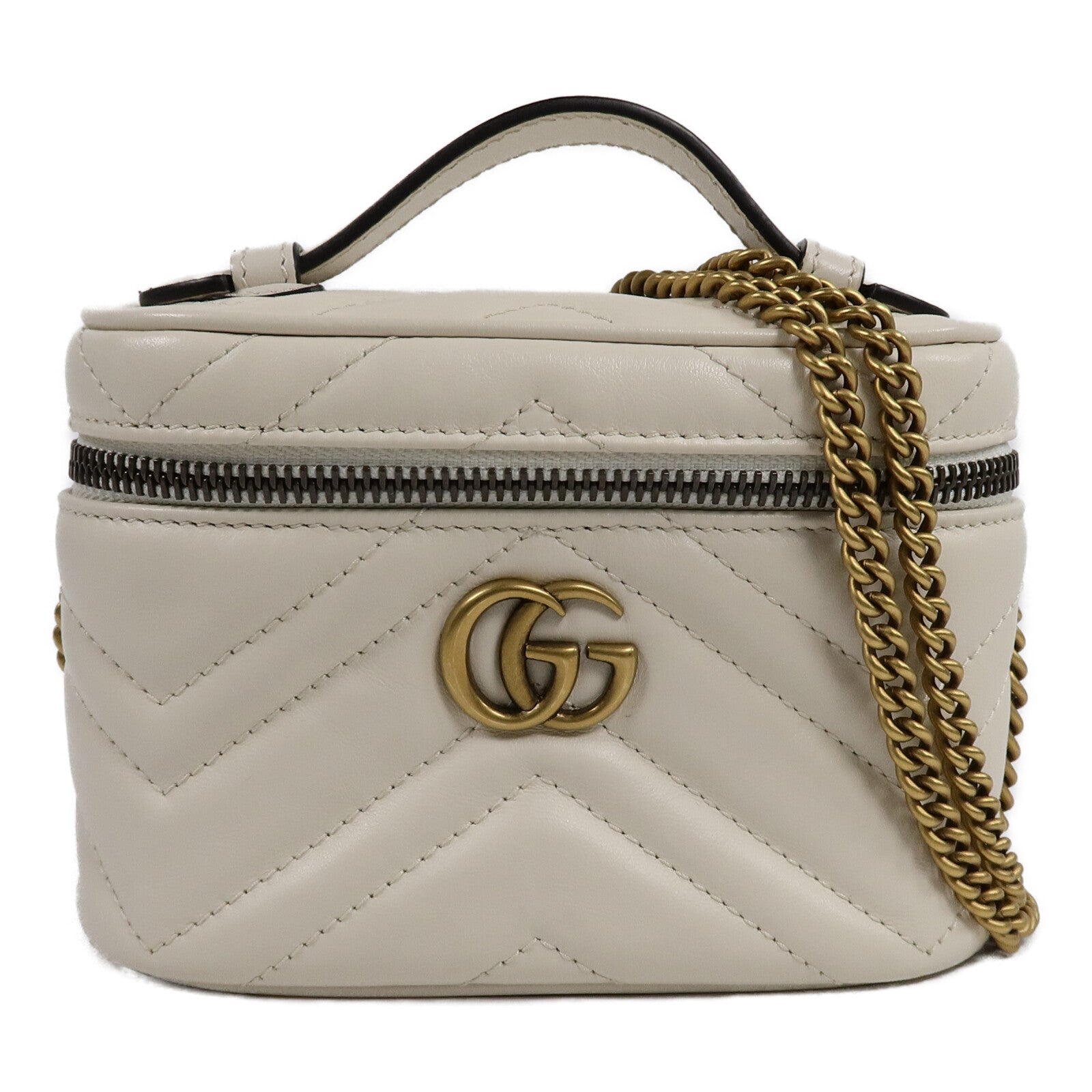 GUCCI 牛皮皮革GG Marmont鏈帶肩背袋