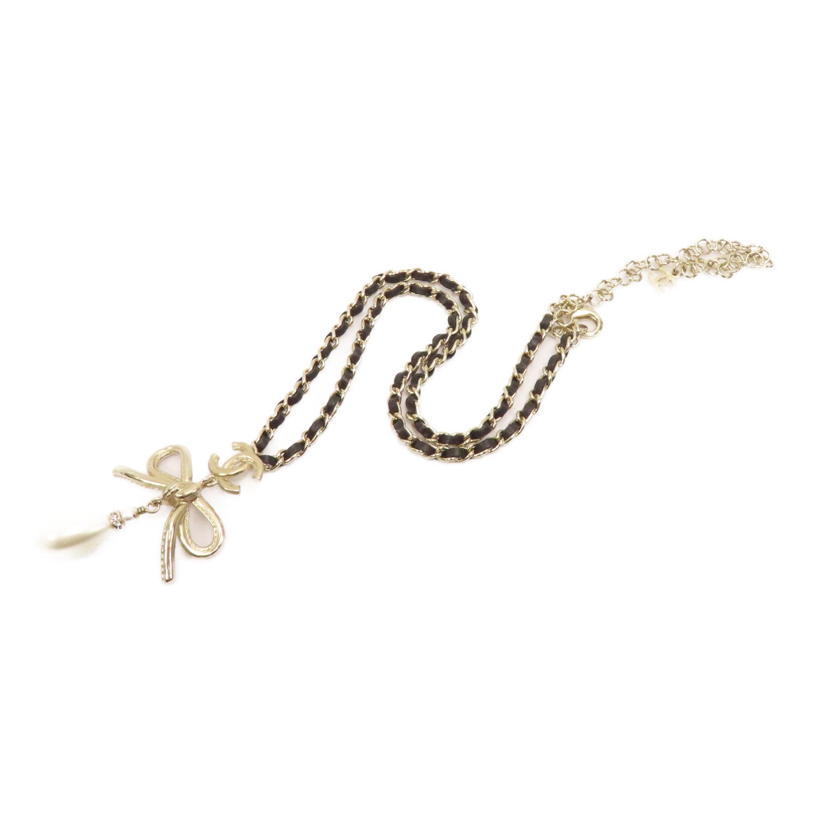 CHANEL PVC/金屬Necklace項鍊黑色/金色