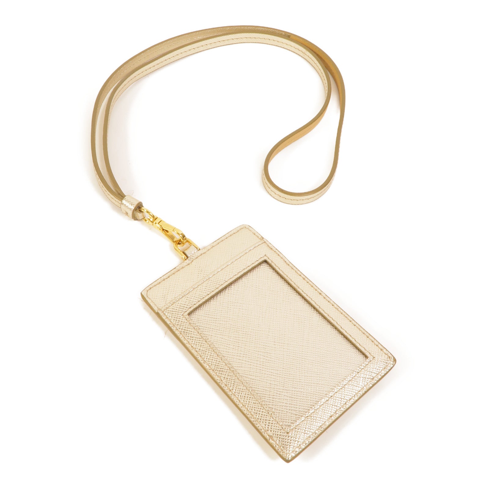 PRADA 牛皮皮革Saffiano Leather Badge Holde卡片套/證件套