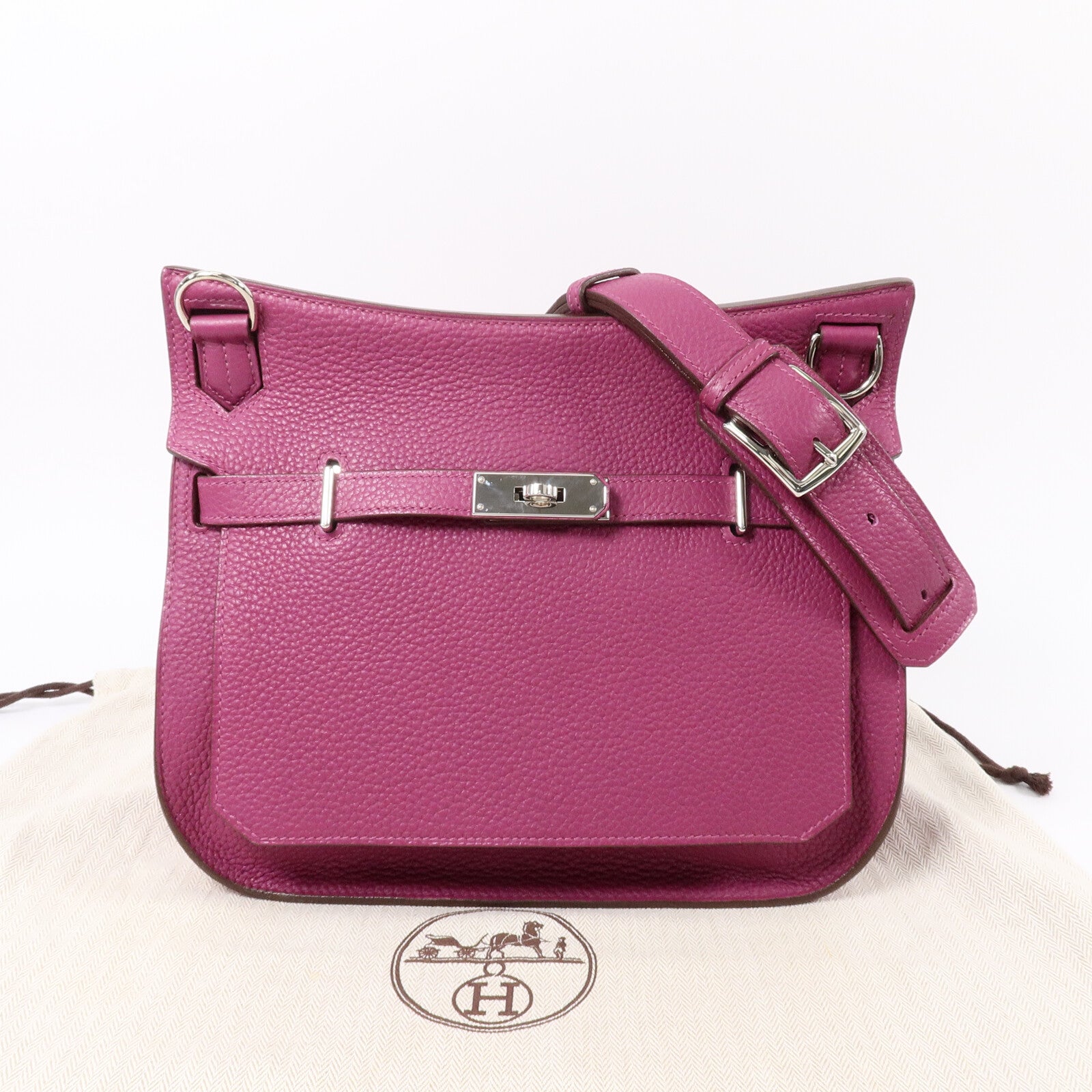 HERMES Clemence皮革Jypsiere 28肩背袋