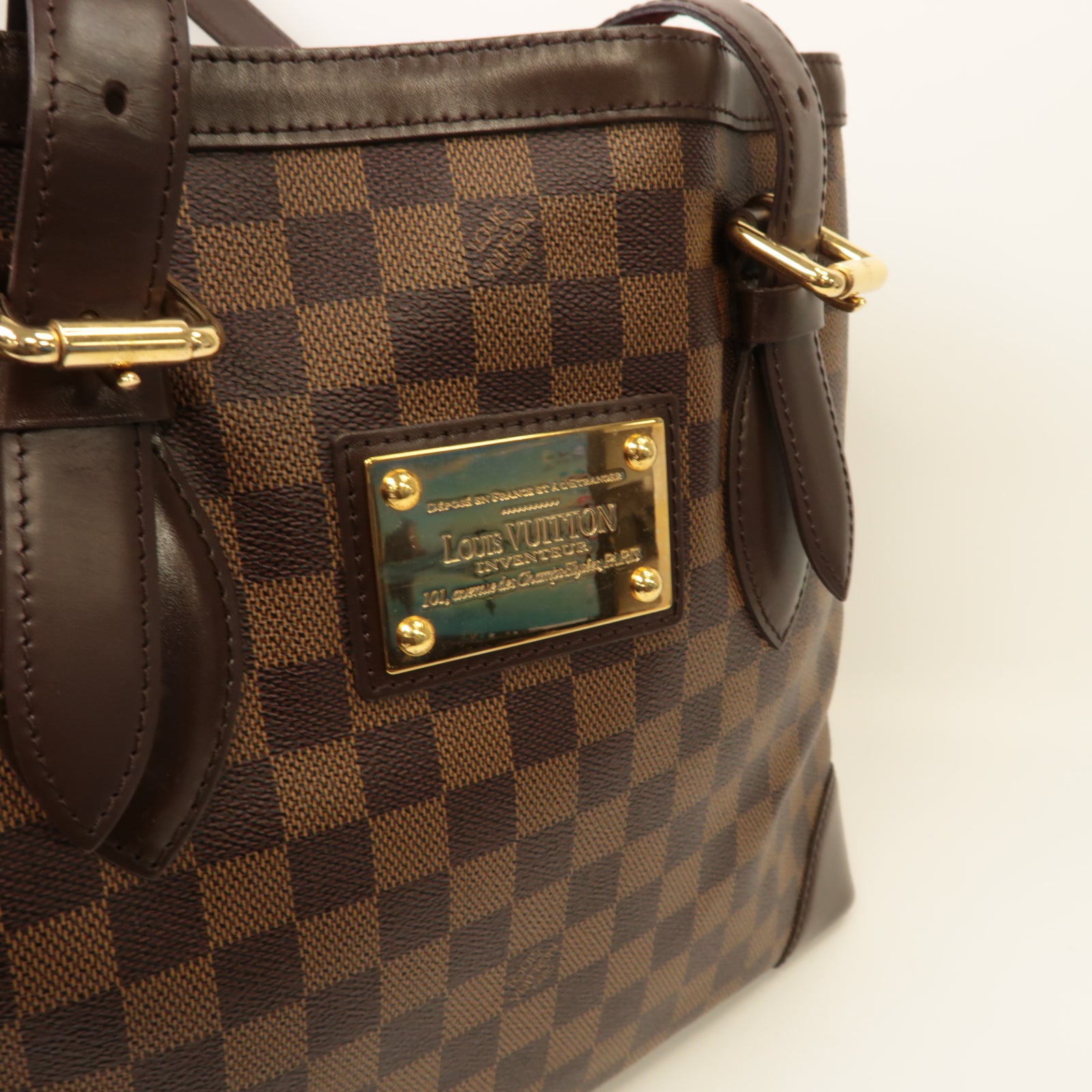 LOUIS VUITTON **【激減優惠】Damier Hampstead MM金扣肩背袋啡色