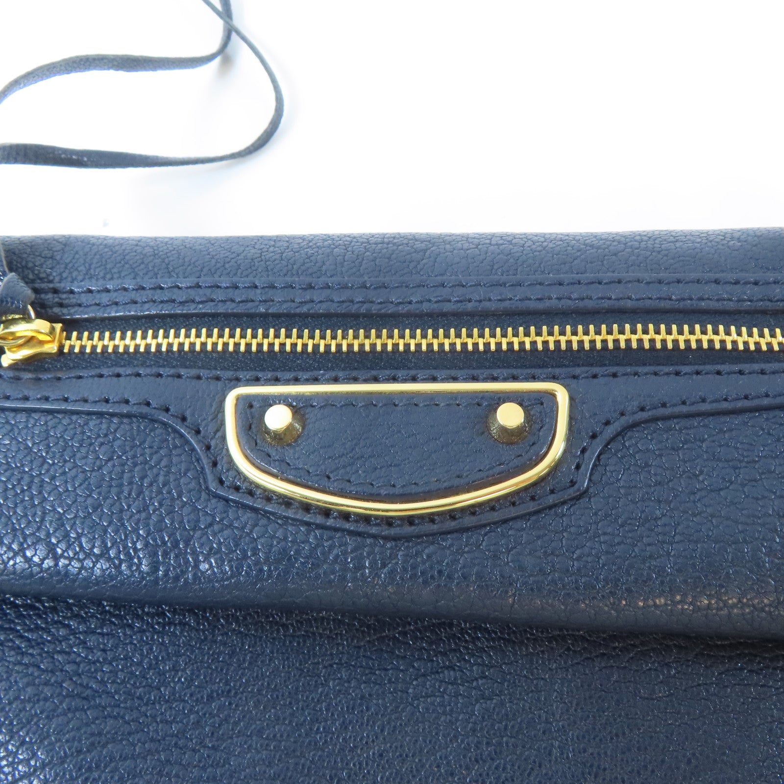 BALENCIAGA 牛皮皮革Shoulder Bag金扣肩背袋藍色
