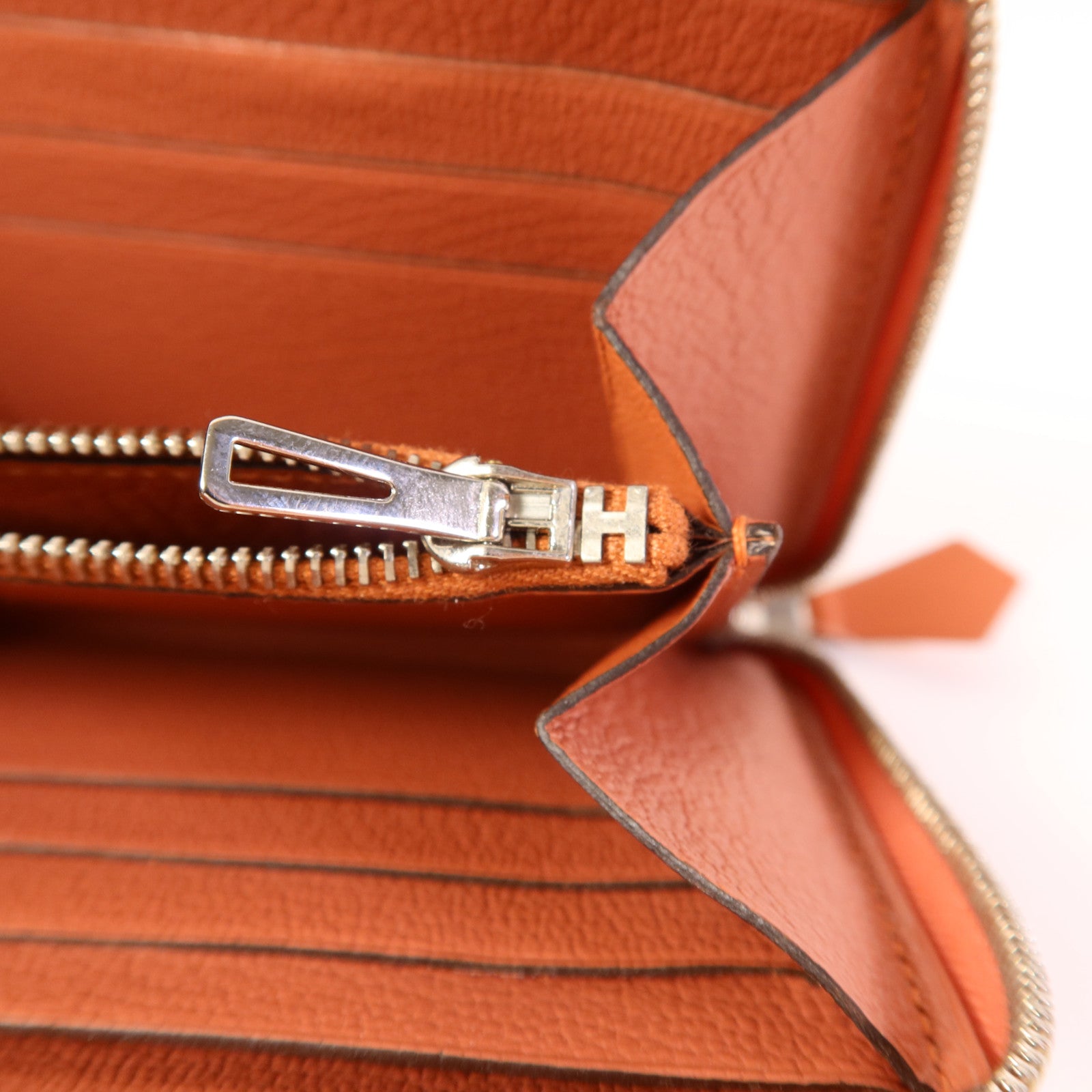 HERMES 【激減優惠】Swift皮革Azap Long Wallet銀扣長錢包Flamingo