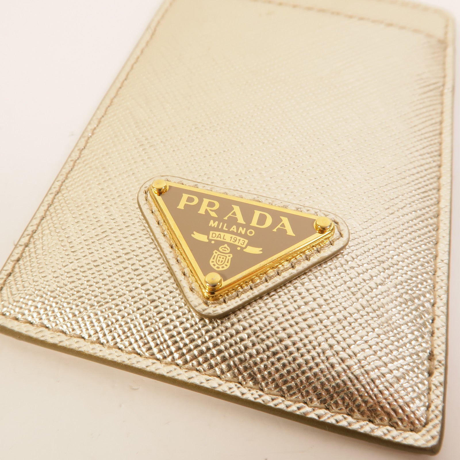 PRADA 牛皮皮革Saffiano Leather Badge Holde卡片套/證件套