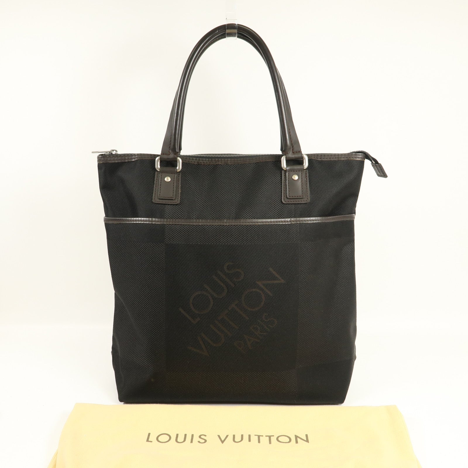 LOUIS VUITTON Damier Geant Kugar Tote Bag銀扣手挽袋
