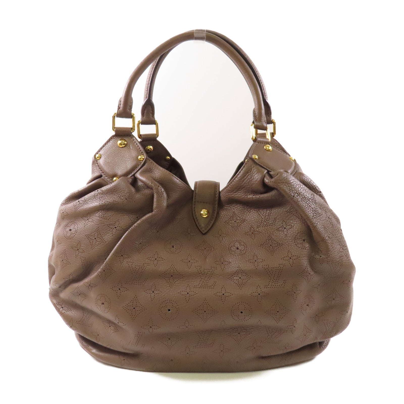 LOUIS VUITTON Mahina皮革Mahina金扣肩背袋