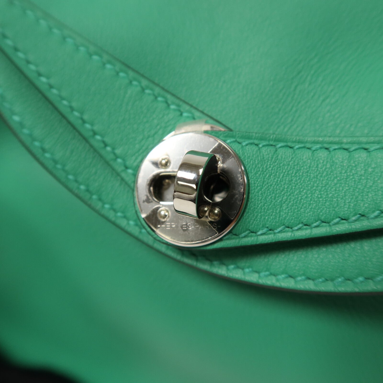 HERMES Swift皮革Mini Lindy金扣手挽肩背兩用袋Menthe