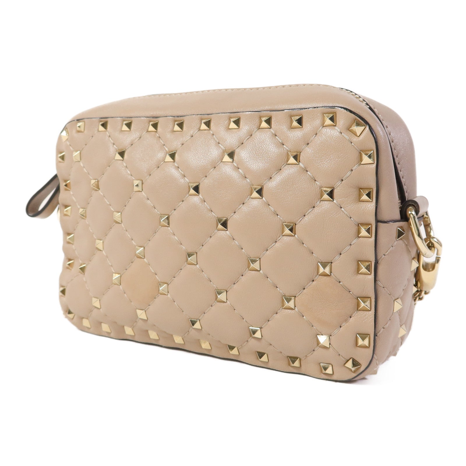 Valentino 牛皮皮革Shoulder Bag金扣肩背袋