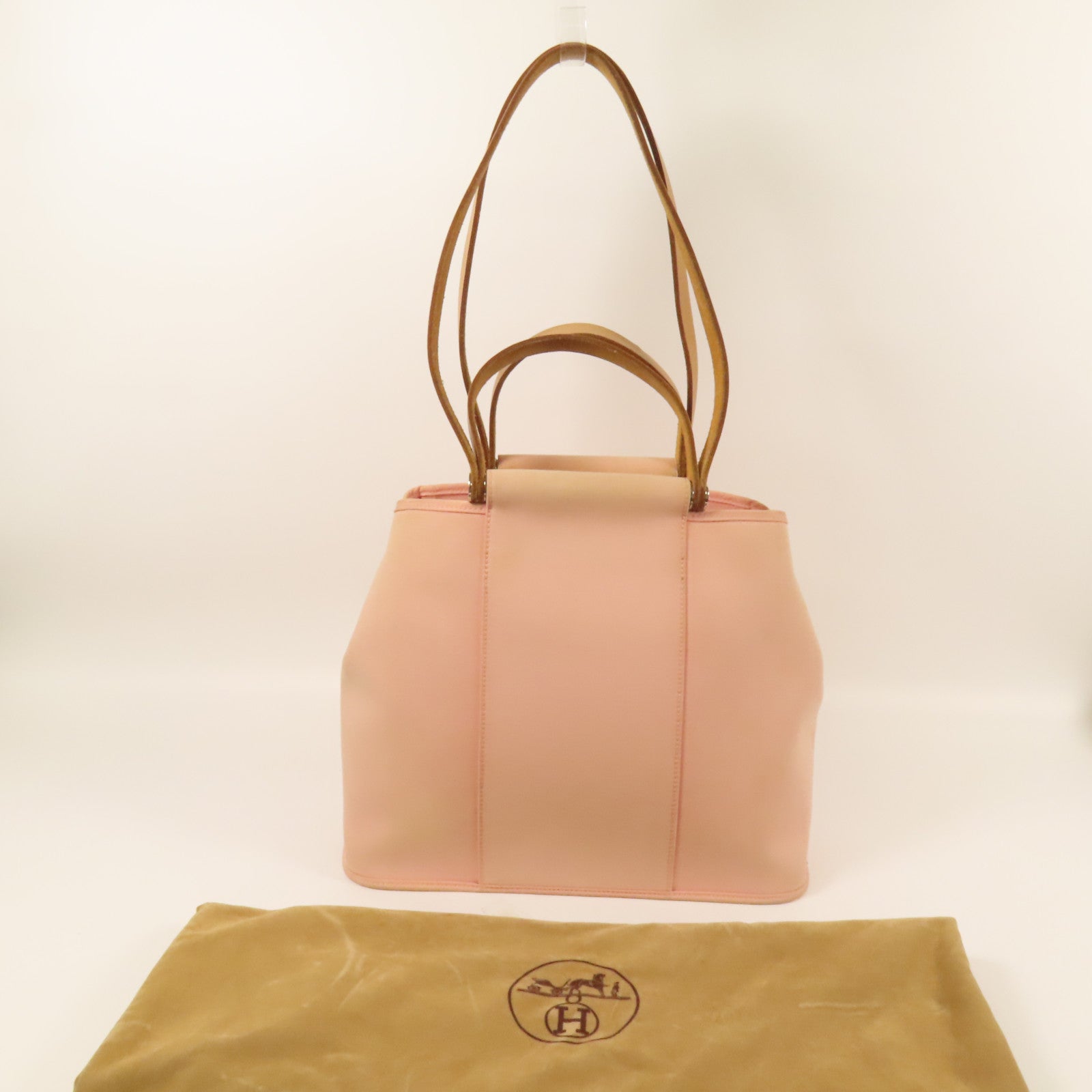 HERMES 帆布Cabag 2Way Tote Bag手挽肩背兩用袋Pink