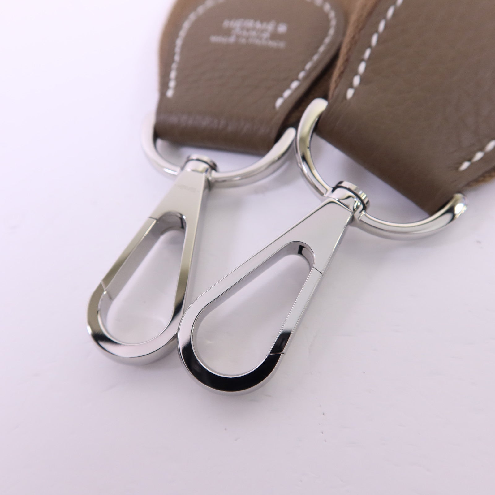 HERMES Clemence皮革Evelyne PM銀扣肩背袋