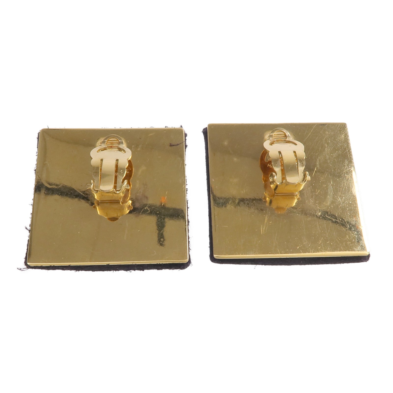 CHANEL 麂皮皮革/金屬Earrings耳環