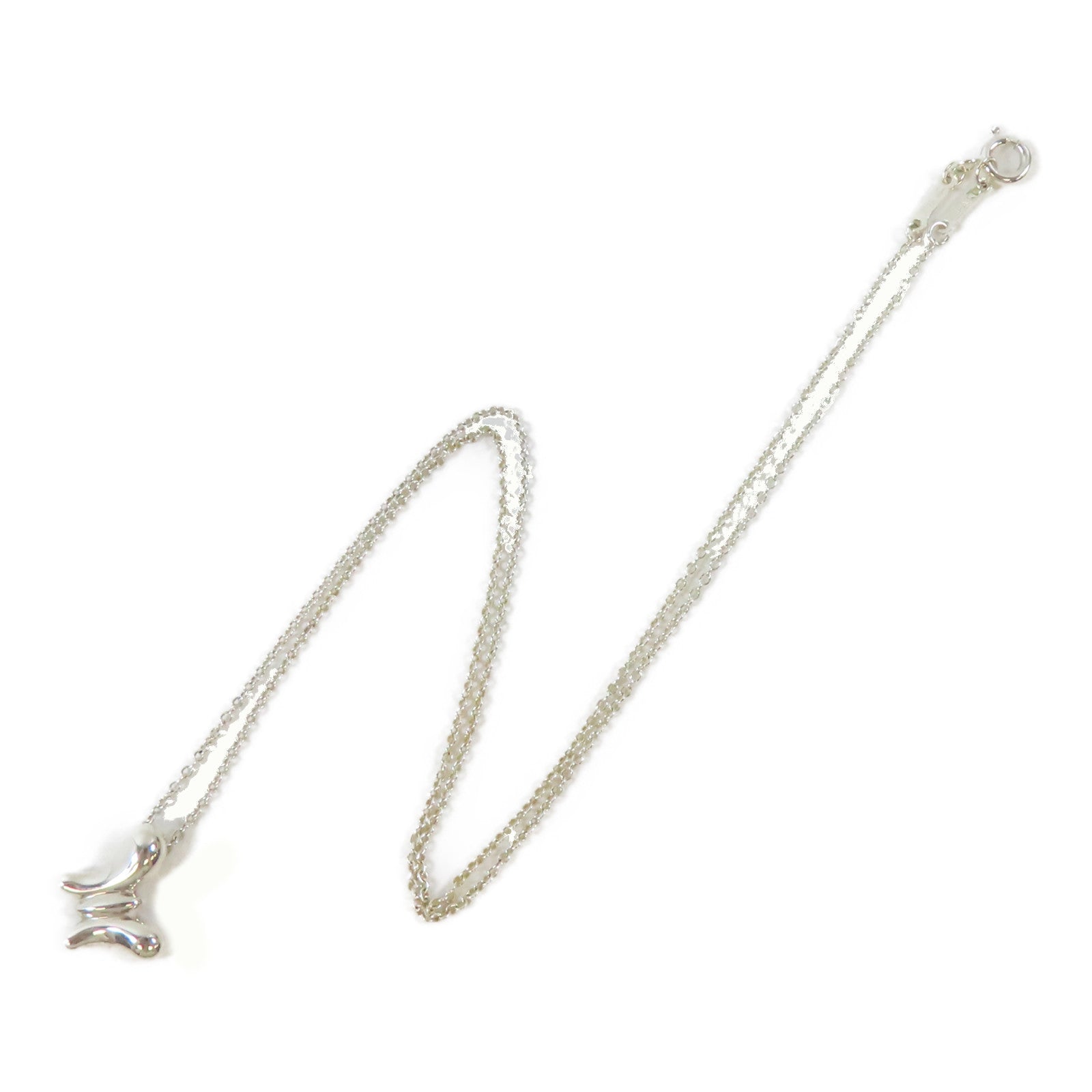 TIFFANY＆CO 925純銀Elsa Peretti Butterfly Necklace項鍊#40cm