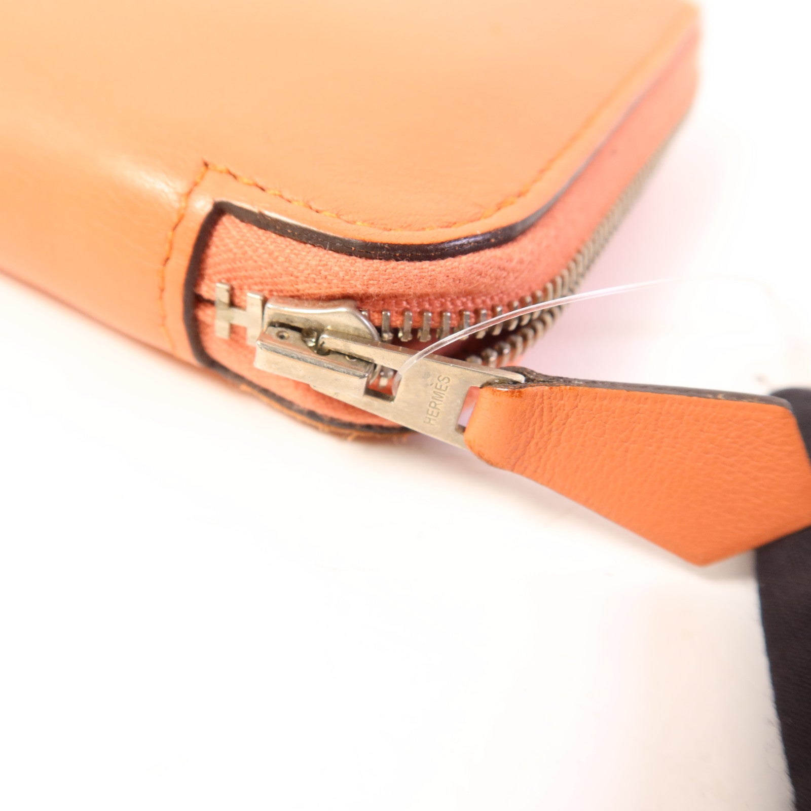 HERMES 【激減優惠】Swift皮革Azap Long Wallet銀扣長錢包Flamingo