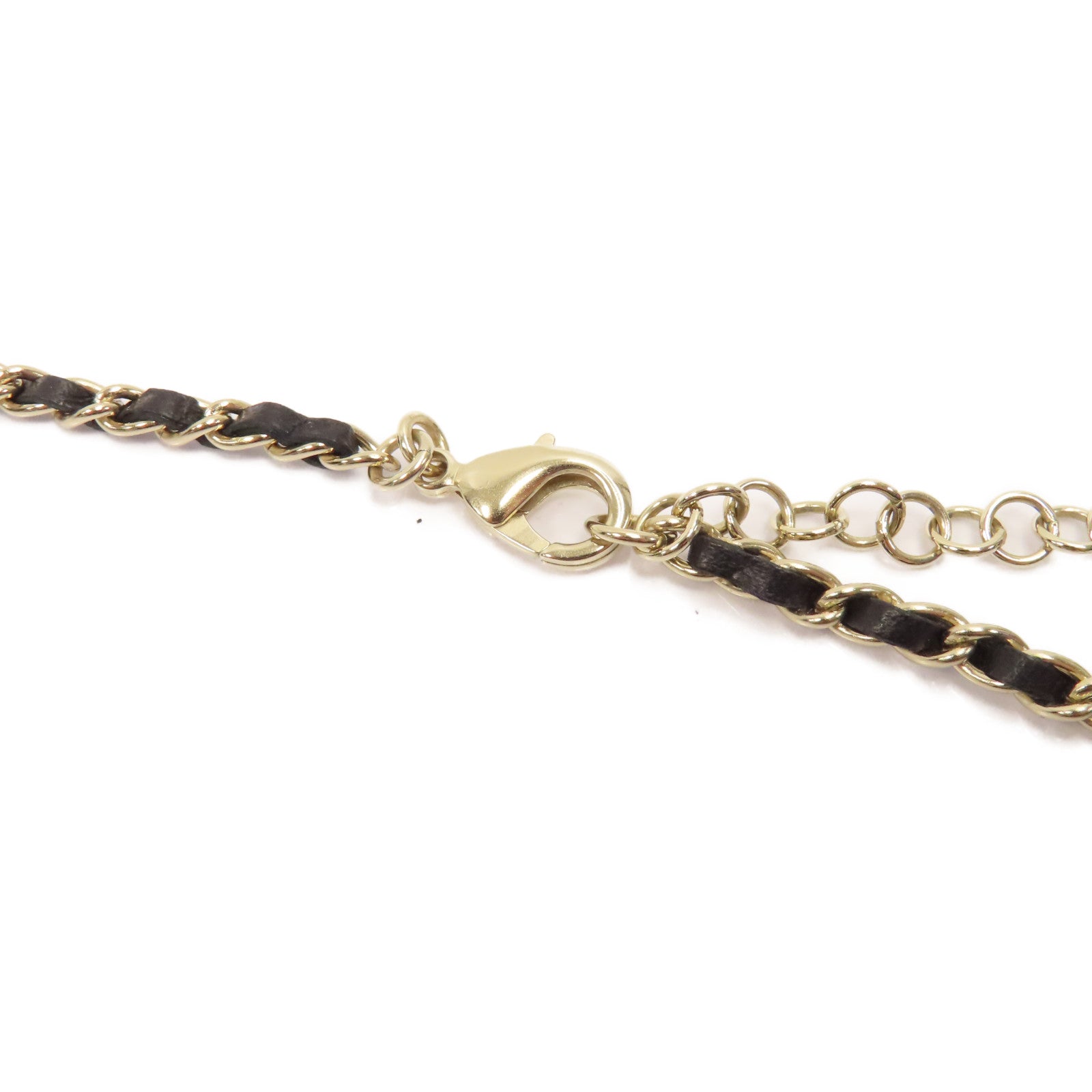 CHANEL PVC/金屬Necklace項鍊黑色/金色