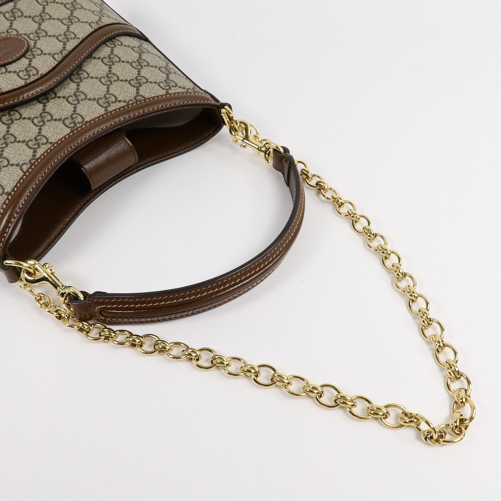 GUCCI 塗層帆布Interlocking G手挽肩背兩用袋
