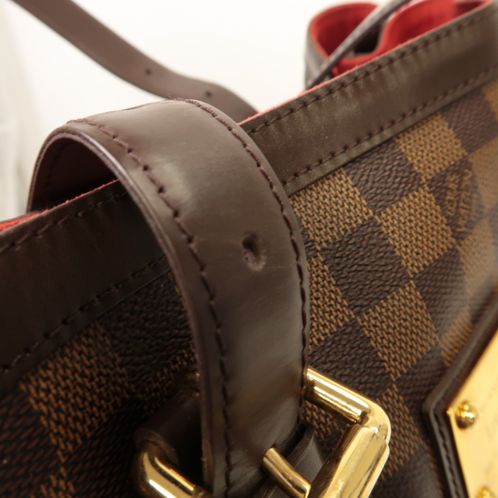 LOUIS VUITTON **【激減優惠】Damier Hampstead MM金扣肩背袋啡色