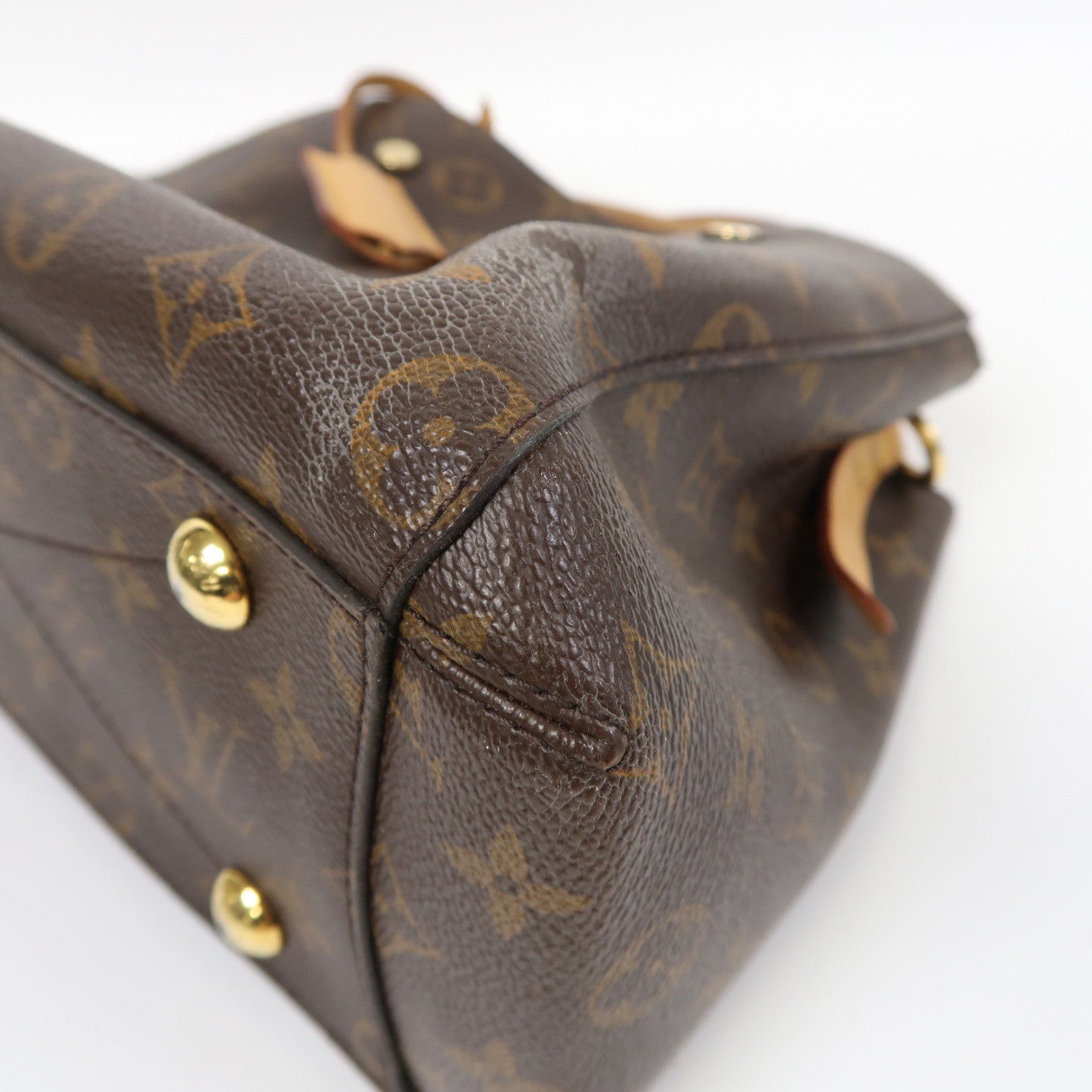 LOUIS VUITTON Monogram Montaigne BB金扣手挽肩背兩用袋棕色