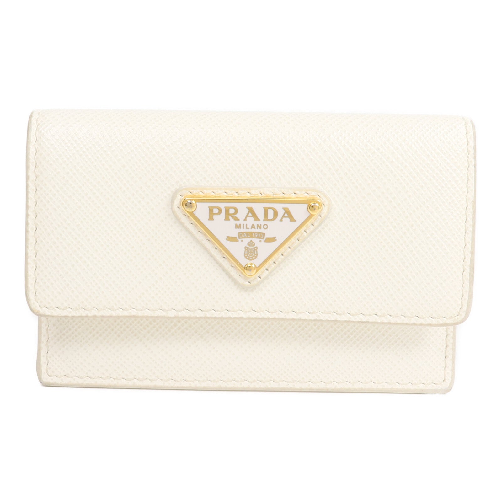 PRADA Saffiano皮革Card Case金扣卡片套
