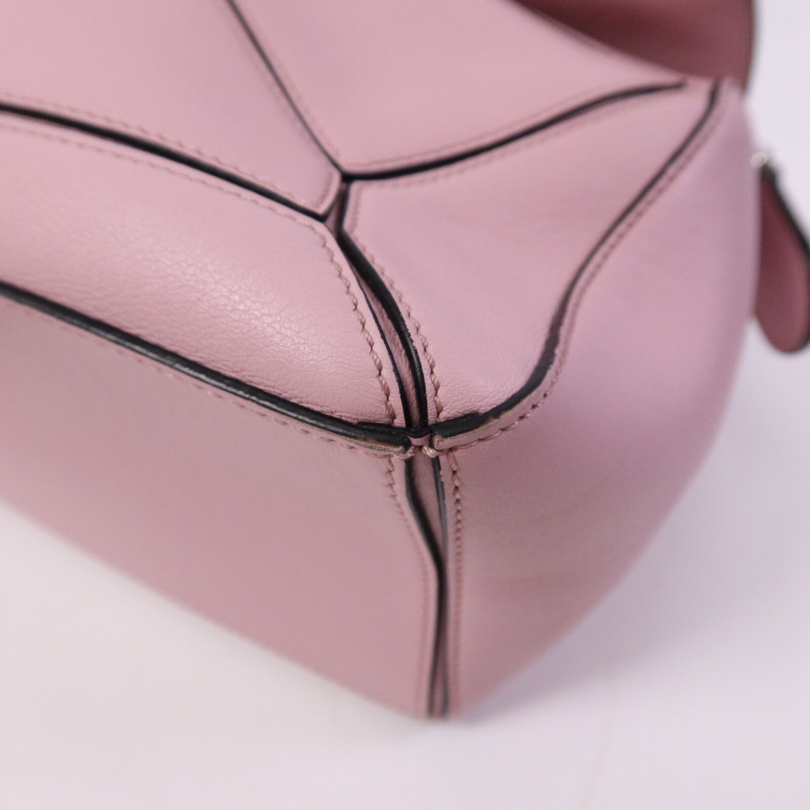 LOEWE 牛皮皮革Puzzle Small銀扣手挽肩背兩用袋