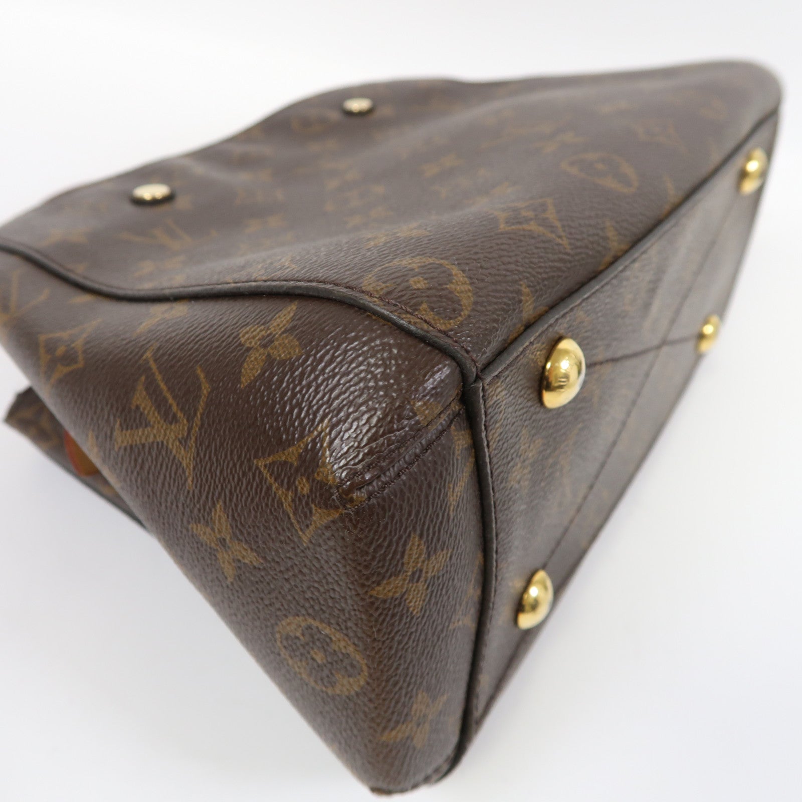 LOUIS VUITTON Monogram Montaigne BB金扣手挽肩背兩用袋棕色