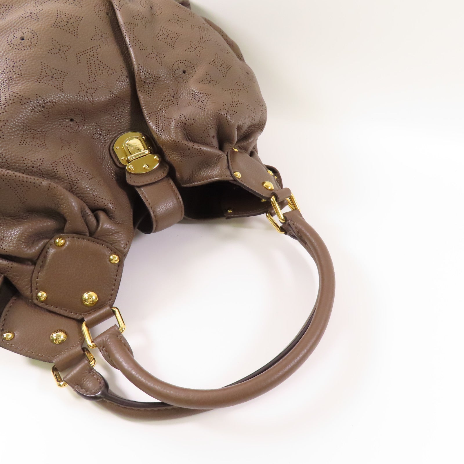 LOUIS VUITTON Mahina皮革Mahina金扣肩背袋