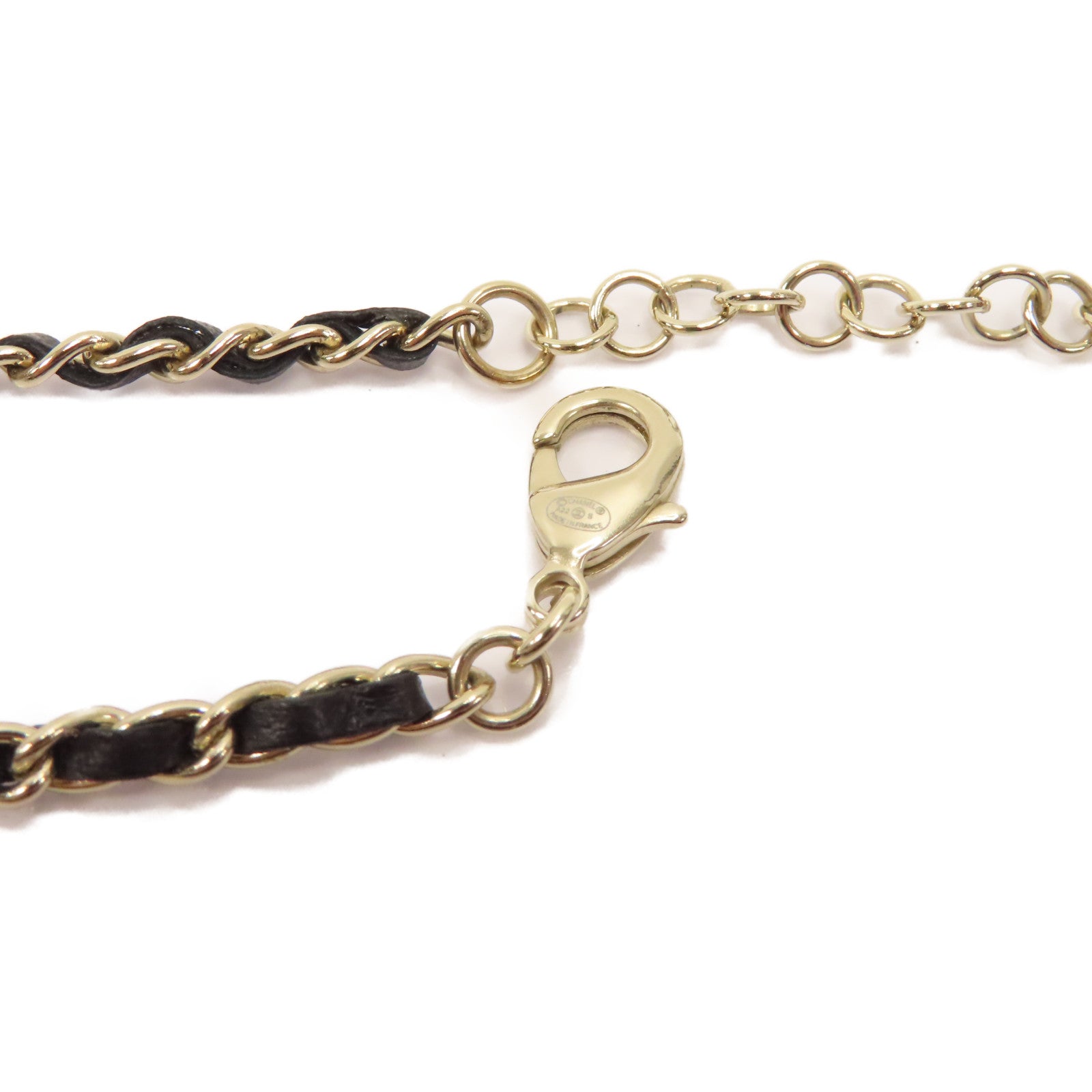 CHANEL PVC/金屬Necklace項鍊黑色/金色