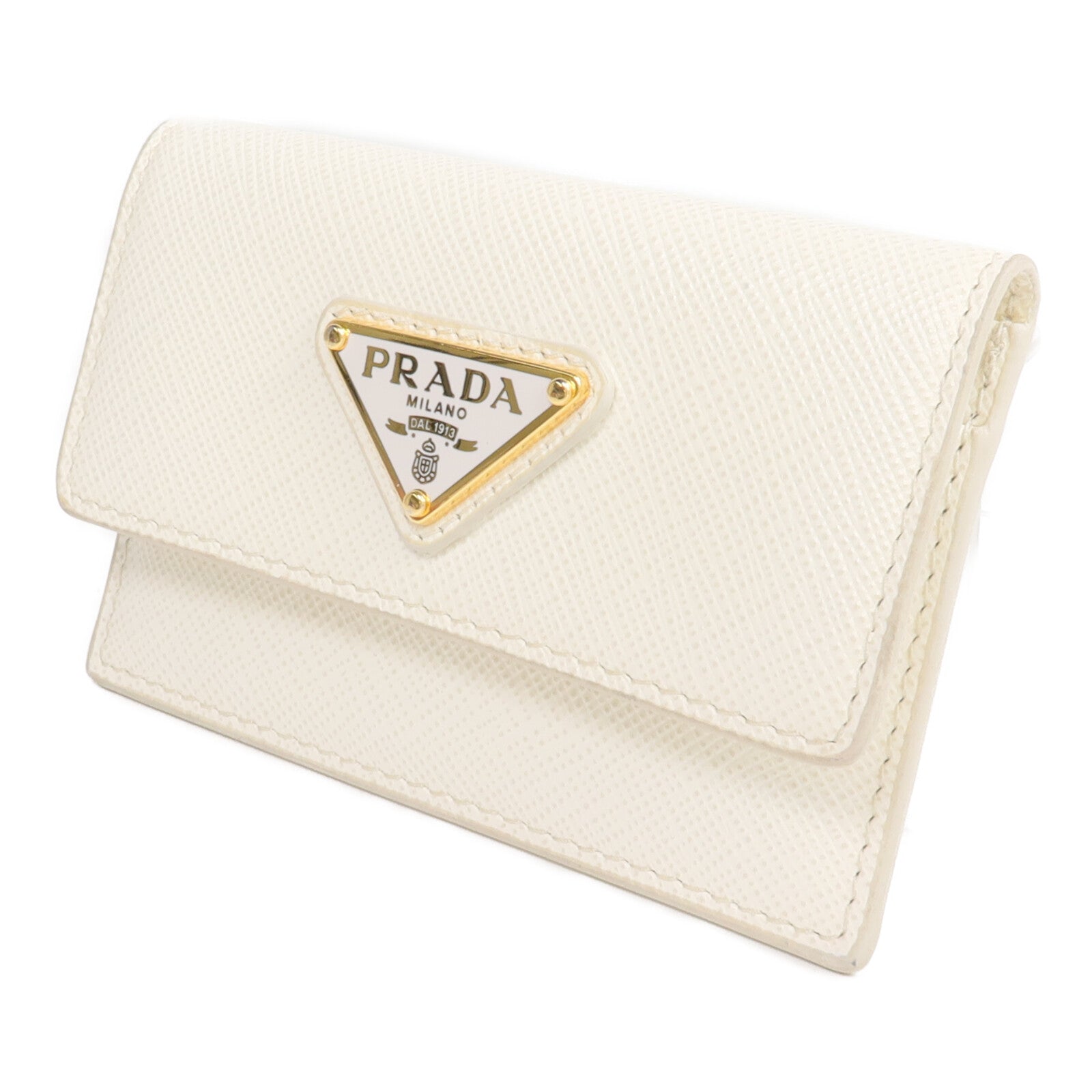 PRADA Saffiano皮革Card Case金扣卡片套