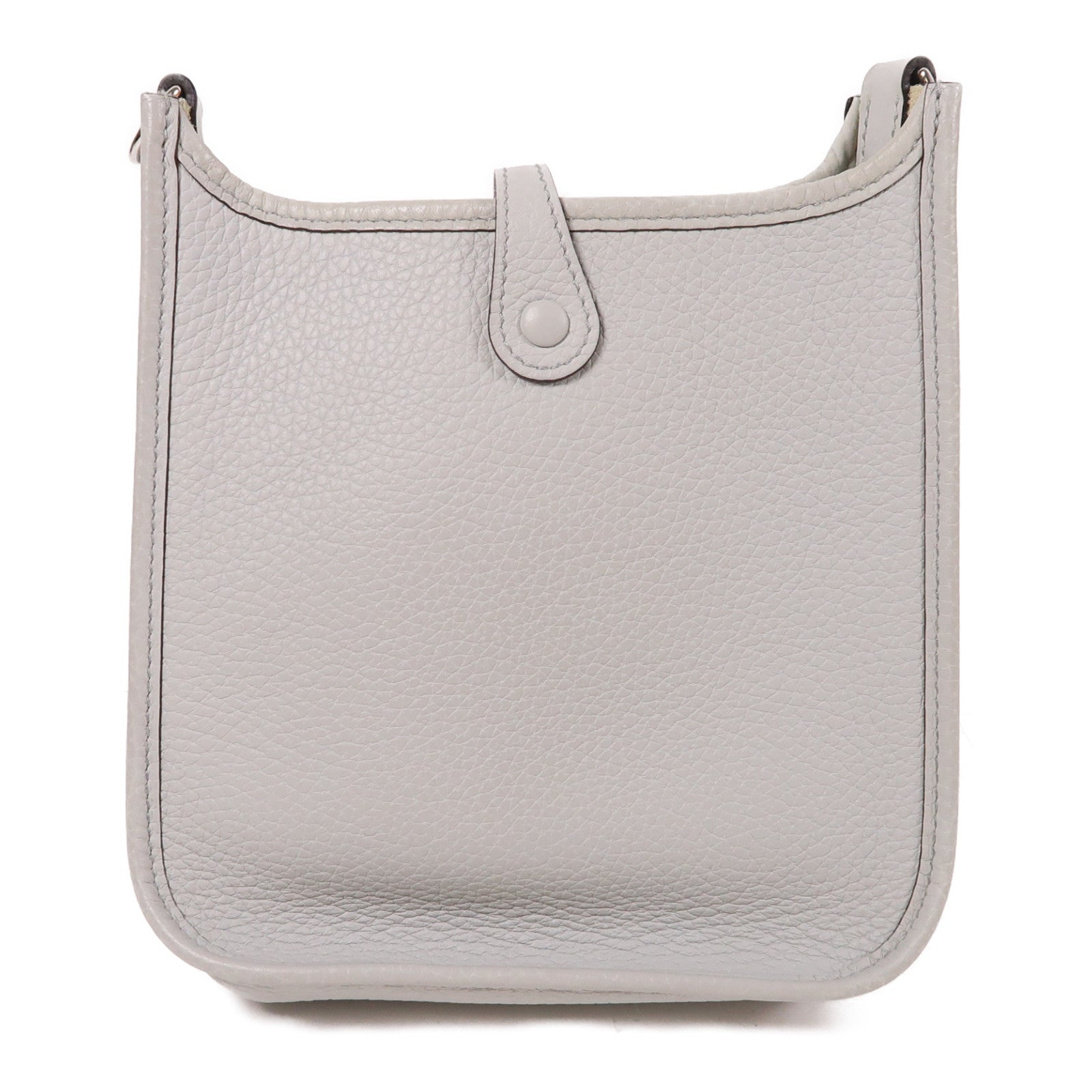HERMES Clemence皮革Evelyne TPM銀扣肩背袋Bleu Pale