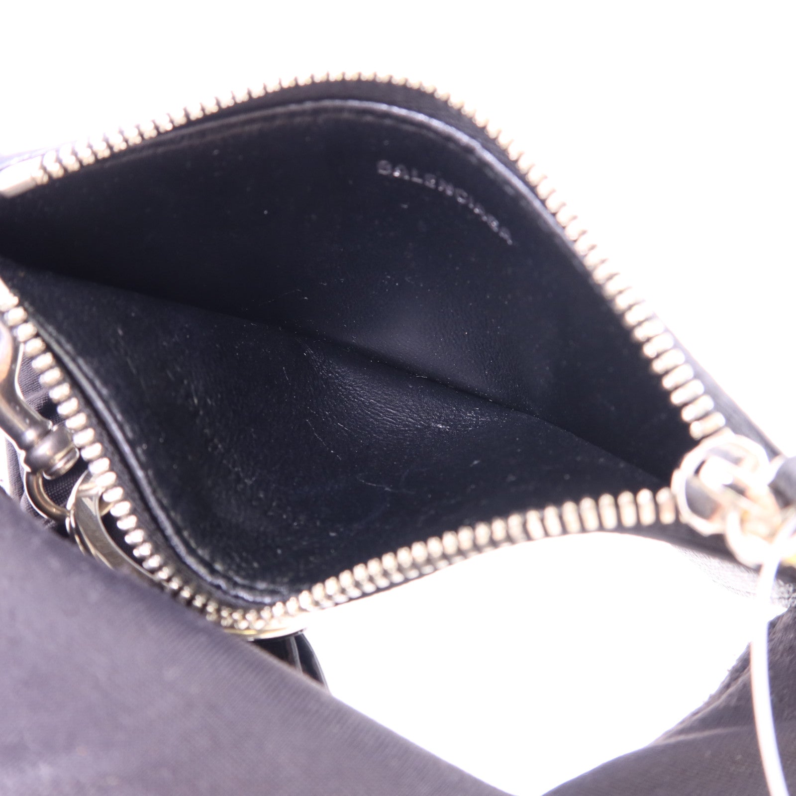 BALENCIAGA 塗層帆布Card Case銀扣卡片套