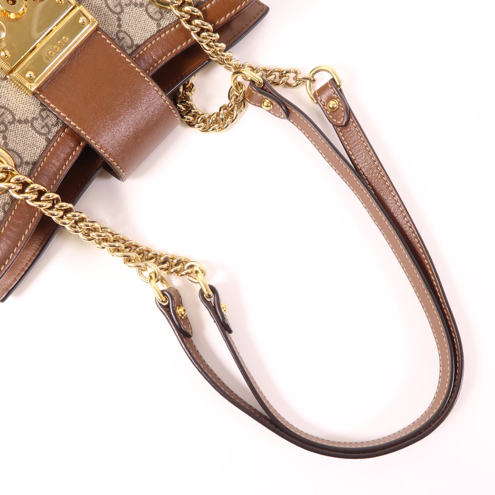 GUCCI 塗層帆布Padlock Tote金扣肩背袋