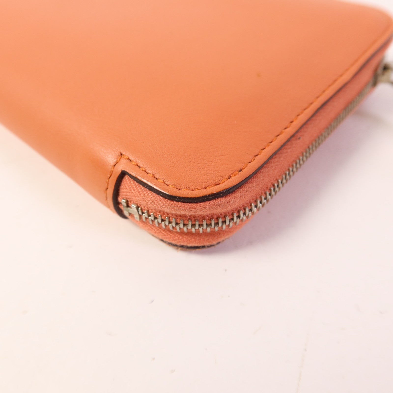 HERMES 【激減優惠】Swift皮革Azap Long Wallet銀扣長錢包Flamingo